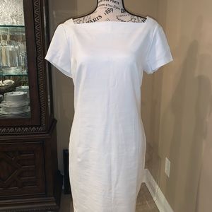 White Banana Republic V-back dress Sz 12 NWT